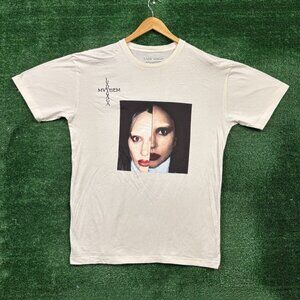 Lady Gaga “Mayhem” beige graphic T-shirt, size XL